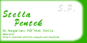stella pentek business card